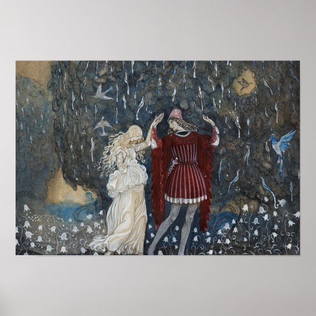 John Bauer - Lena Dances with the Knight Poster (Front)