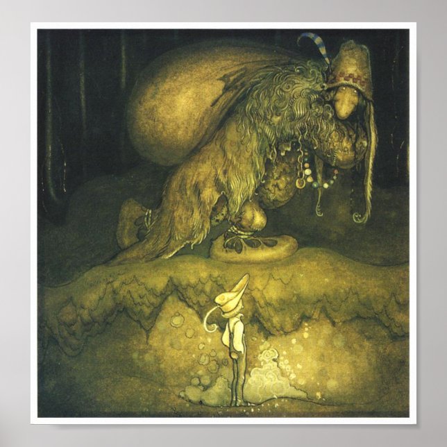 John Bauer Old Man Troll Poster (Front)