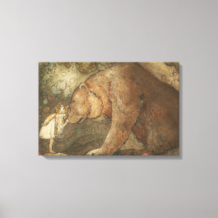 John Bauer - Poor Little Basse Canvas Print