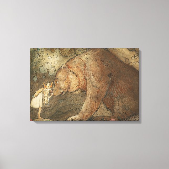 John Bauer - Poor Little Basse Canvas Print (Front)