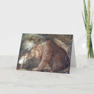 John Bauer Poor Little Basse Poster Card