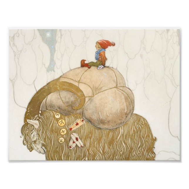 John Bauer - The Christmas Goat Photo Print (Front)