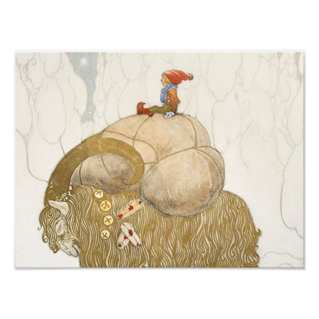John Bauer - The Christmas Goat Photo Print (Front)