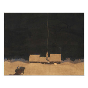 John Bauer-The Cottage at the Foot of the Mountain Photo Print