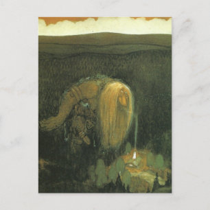 John Bauer The Forest Troll Vintage Art Postcard