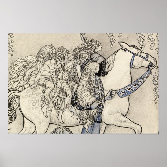 John Bauer - The Horse He Led at the Bit Poster (Front)