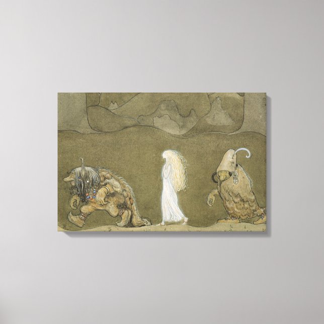 John Bauer - The Princess and the Trolls Canvas Print (Front)