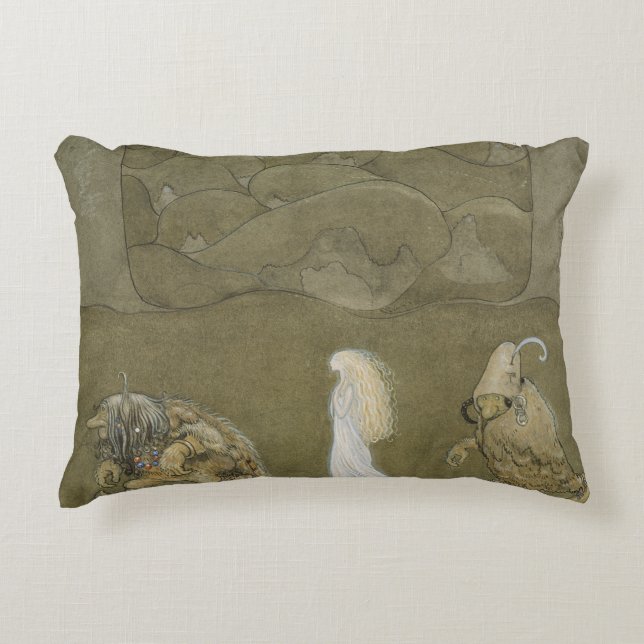 John Bauer - The Princess and the Trolls Decorative Cushion (Front)