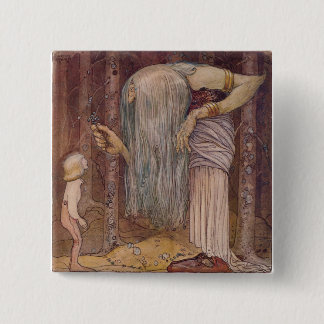 John Bauer TROLL HERB 15 Cm Square Badge