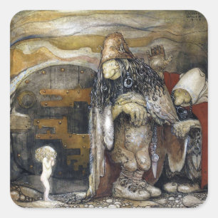 John Bauer Troll Square Sticker