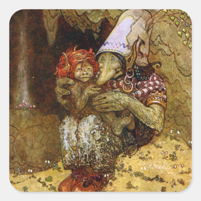 John Bauer - Trolls Square Sticker (Front)