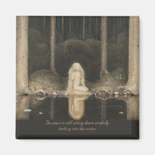 John Bauer Tuvstarr by the forest tarn CC1038 Magnet