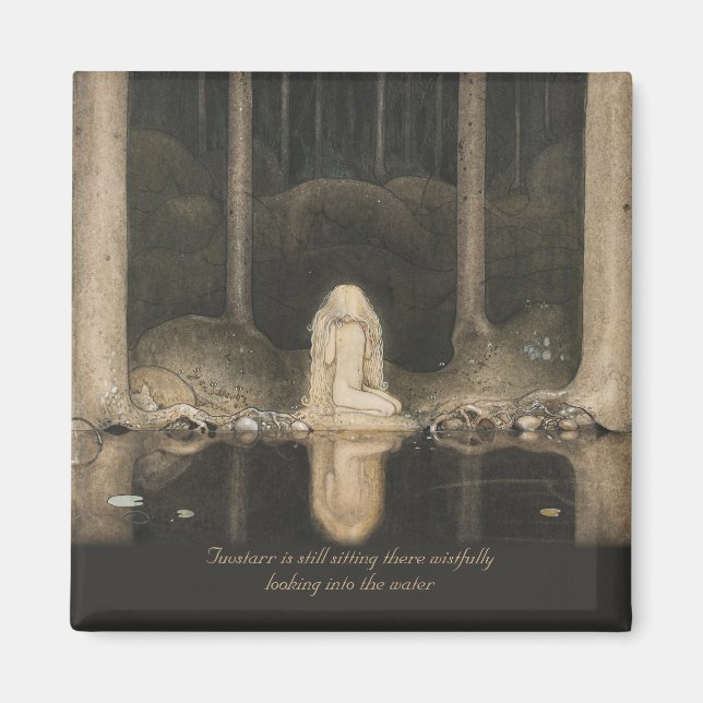 John Bauer Tuvstarr by the forest tarn CC1038 Magnet (Front)