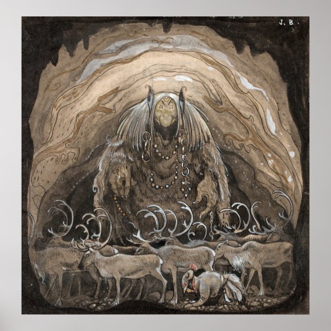 John Bauer - Vintage fairytale art Poster (Front)