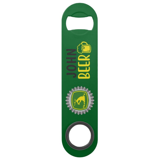 John Beer Steel Bottle Opener (Front)