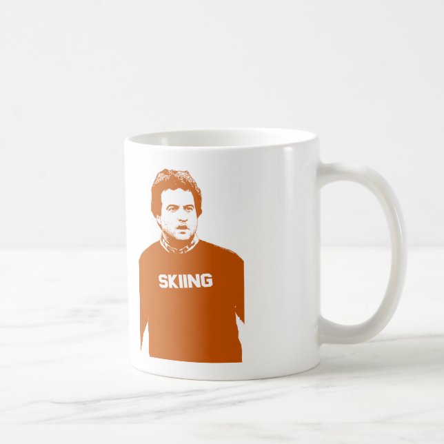 John Belushi Skiing Coffee Mug (Right)