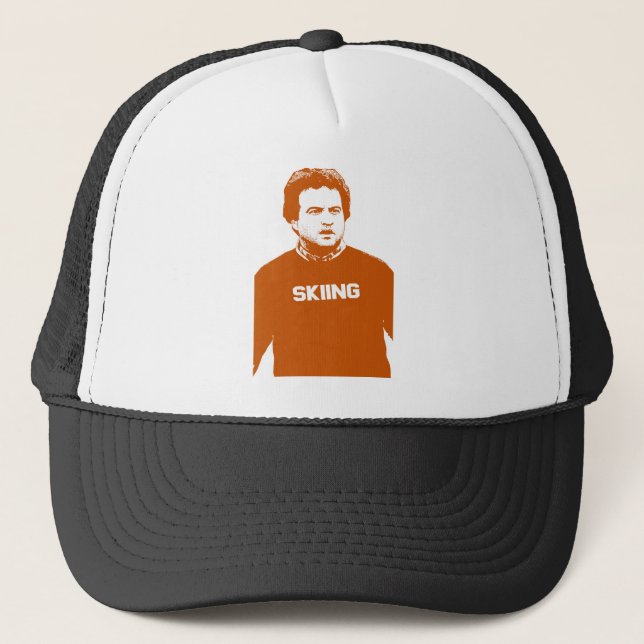 John Belushi Skiing Trucker Hat (Front)