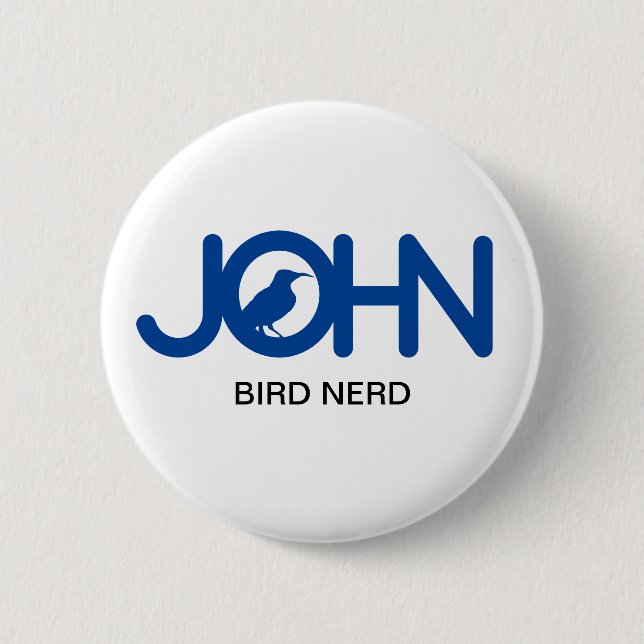 John Bird Nerd 6 Cm Round Badge (Front)
