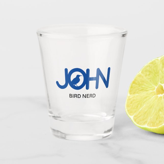 John Bird Nerd Shot Glass (Front)