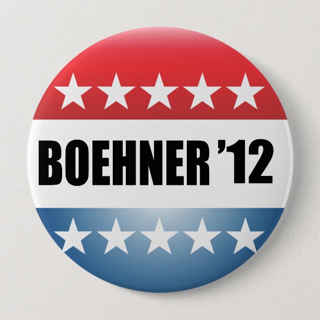 JOHN BOEHNER 10 CM ROUND BADGE (Front)