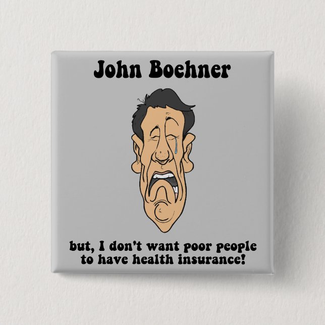 John Boehner 15 Cm Square Badge (Front)