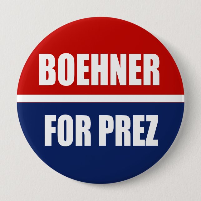 JOHN BOEHNER 2012 10 CM ROUND BADGE (Front)