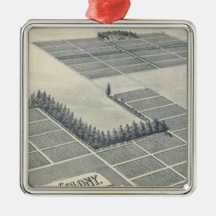 John Brown Colony, Madera, California Metal Tree Decoration