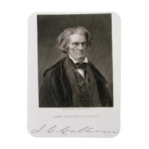 John Caldwell Calhoun, engraved by Henry Bryan Hal Magnet