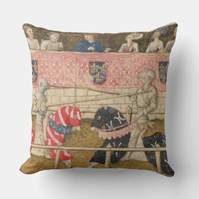John Chalon of England and Lois de Beul of France Cushion (Front)
