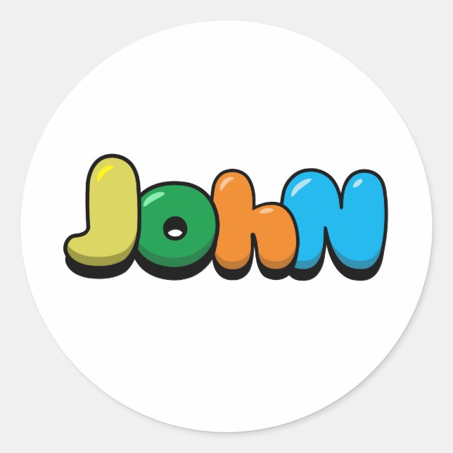 John Classic Round Sticker (Front)