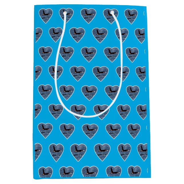John Coe Orca Killer Whale Blue Medium Gift Bag (Front)