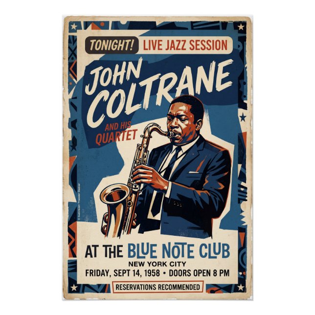 John Coltrane Live Session  Poster (Front)
