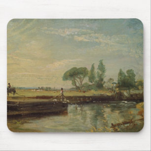 John Constable A Barge below Flatford Lock, c.18 Mouse Pad