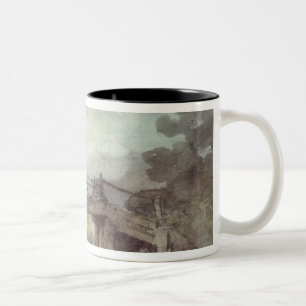 John Constable A Bridge over the Stour Two-Tone Coffee Mug