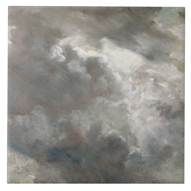 John Constable | Cloud Study, 1821 (oil on paper l Tile (Front)