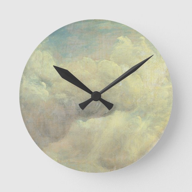 John Constable | Cloud Study, c.1821 (oil on canva Round Clock (Front)