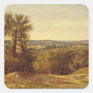 John Constable Dedham Vale, c.1802 (oil on canva Square Sticker