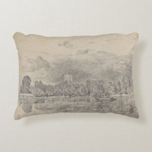 John Constable - Fulham Church Decorative Cushion