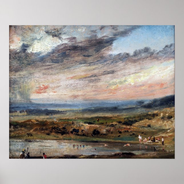 John Constable Hampstead Heath, with Pond and Bath Poster (Front)