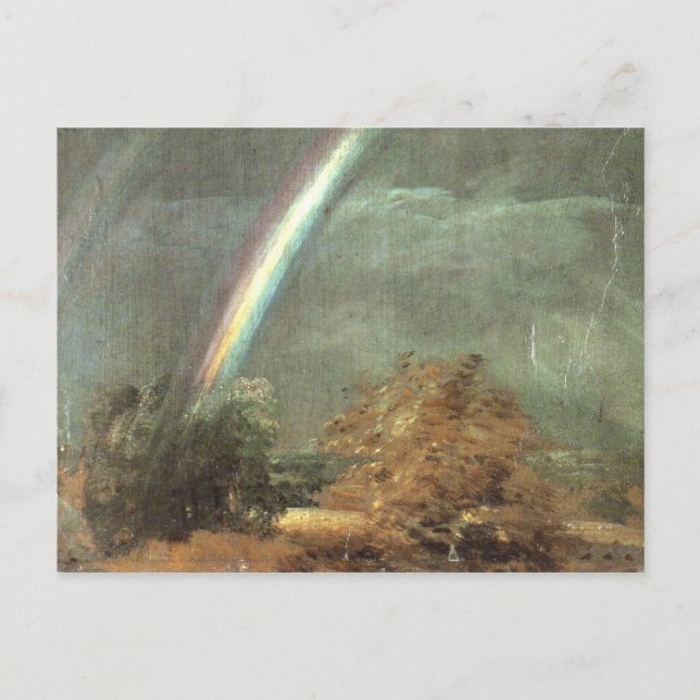 John Constable - Landscape with double Rainbow Postcard (Front)