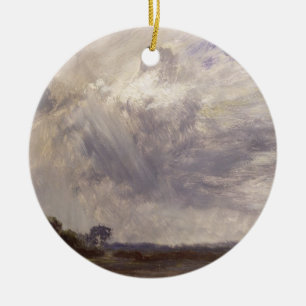 John Constable Landscape with Grey Windy Sky, c. Ceramic Tree Decoration