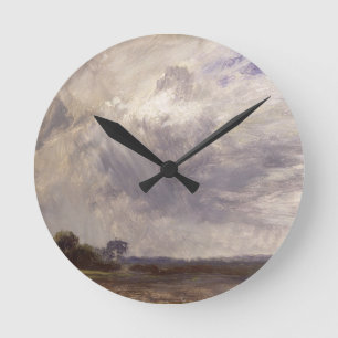 John Constable   Landscape with Grey Windy Sky, c. Round Clock