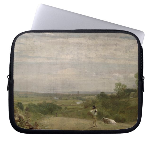John Constable | Summer Morning: Dedham from Langh Laptop Sleeve (Front)