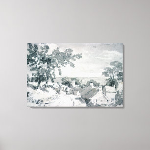 John Constable The Entrance to the Village of Ed Canvas Print