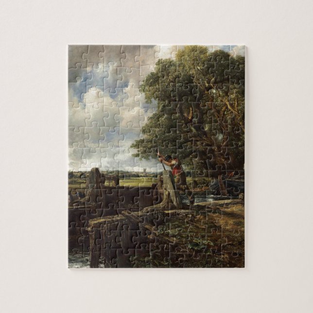 John Constable - The Lock - Countryside Landscape Jigsaw Puzzle (Vertical)