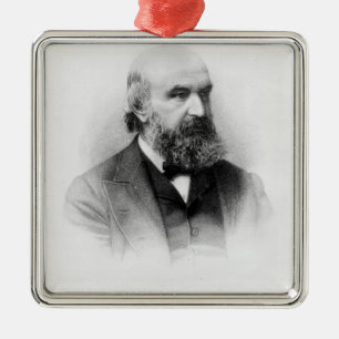 John Couch Adams, engraved by George J. Stodart Metal Tree Decoration