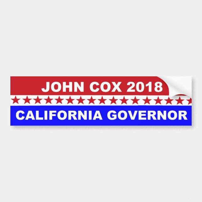 John Cox Bumper Sticker (Front)