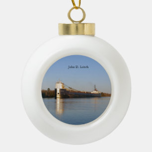 John D. Leitch ball or snowflake ornament