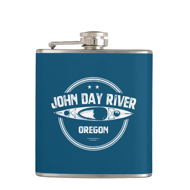 John Day River Oregon Kayaking Hip Flask (Front)