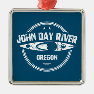 John Day River Oregon Kayaking Metal Tree Decoration